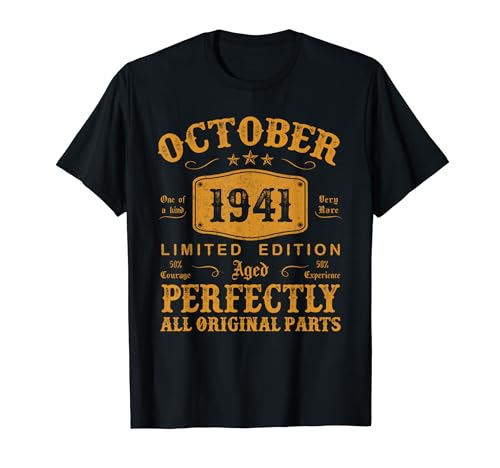 Regalo 83 Años Cumpleaños Hombre Vintage Octubre 1941 Camiseta