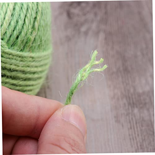 Cuerda de yute natural verde fruta de 2 piezas para proyectos creativos 3