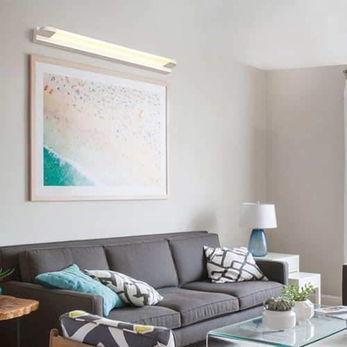 LED lámpara de espejo baño moderna y aplique de pared negro de 46cm 3