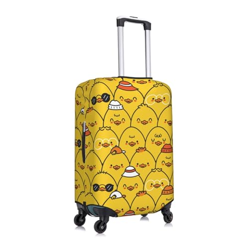 Cute Funny Ducks Print Luggage Cover Washable Elasticated Suitcase Covers TSA Approved Stylish Dust and Scratch Resistant Case Protector for Kids and Adults3