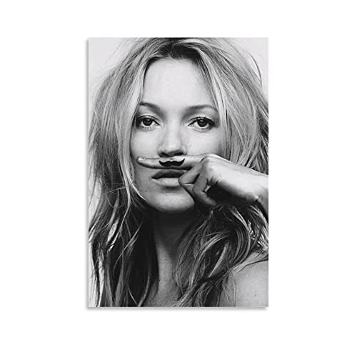Shenywell Kunstwerk Malerei Leinwanddrucke Kate Moss Poster, Motorsport-Poster, hängende Bilder für Wanddekorationen, Zuhause, Schlafzimmer 50x70cm Kein Rahmen Cover