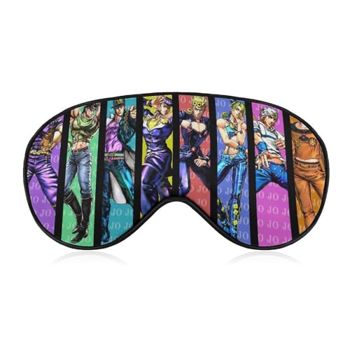 ジョジョの奇妙な冒険 アイマスク 睡眠用アイマスク 遮光率99.99%以上 目隠し シルク アイピロ 眼罩 睡眠グッズ 快眠 安眠 圧迫感なし 通気性