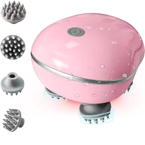 Image of Electric Scalp Massager - 96 Silicone Kneading Points with Detachable Heads | Multi-Use Scalp, Body & Head Massager for Hair Growth | Ergonomic Green Design