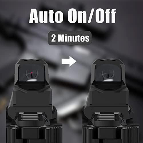 UUQ Mini Reflex Red Dot Sight Shake Awake Optic Sight for Rifles, Pistols and Shotguns 2MOA,12 Brightness Adjustment Red Dot Scope,Suitable for RMR/SRO and 20mm Picatinny Rail