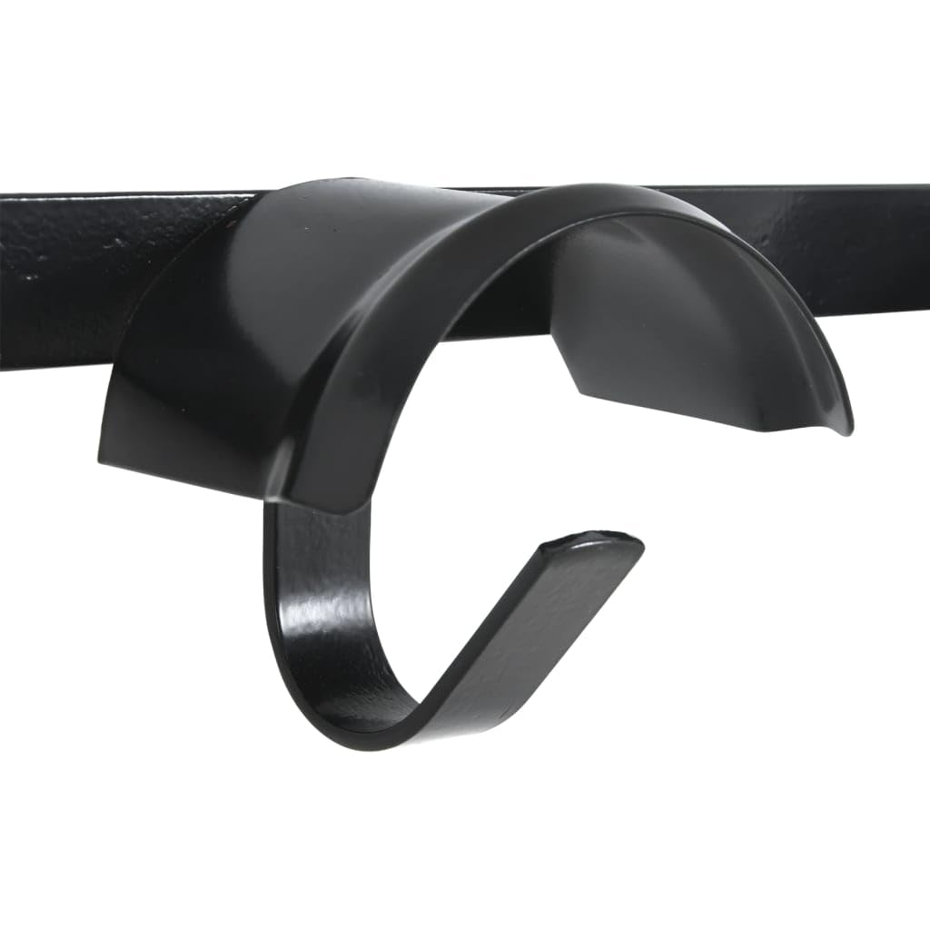 Supporto Briglie per 5 Briglie con 5 Ganci Nero in Ferro-172448