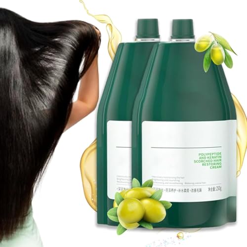 Crema Reductora de Pirógenos con Queratina y Péptidos, Acondicionador Hidratante con Queratina y Péptidos para el Cuidado Capilar, Crema Reparadora de Quemaduras con Péptidos y Queratina