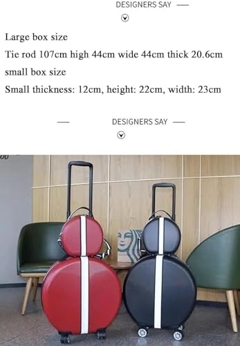 Luggage Suitcase Set 2-Piece Round Carry-on Suitcase with Password Lock - 18 In Trolley Suitcase for Travel - Durable & Stylish Suitcases2