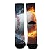 CWECVWE Boy's Dress Decor Socks Sport Baseball Compression Socks Travel Fashion Decor Water Fire Baseball Sport