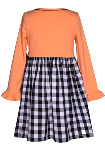 Bonnie Jean Girls Size 4-16 Orange Black Halloween Harvest Dress2
