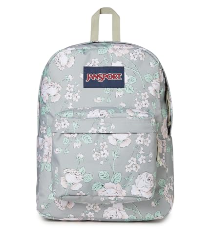 Image of JanSport SuperBreak One Backpack - Durable & Lightweight, 1 Main Compartment, Front Utility Pocket with Built-in Organizer, Garden Roses Silver
