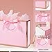 Plauthus Pink Gift Bag with Ribbon, 13