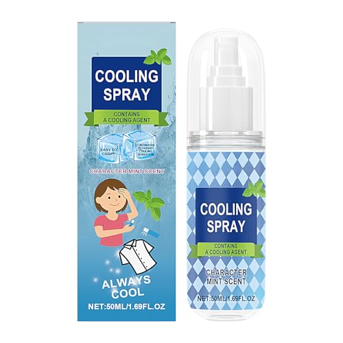 Fyrdyn Spray Corporal Refrescante - 50ml Niebla Fría Para El Rostro - Facial Natural para Calor Verano Deportes Viajes Golf Senderismo Acampada Playa Transporte Diario Uso Exterior