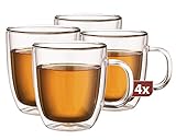 [page_title]-Maxxo Doppelwandige Gläser Extra Tee Set 4X 480 ml Kafee & Tee Thermogläser mit Schwebe-Effekt beständige Teegläser Kaffeegläser