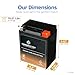 CB CHROMEBATTERY YTX14AHL-BS 12 V 210 CCA AGM – Maintenance-Free 14 Ah Battery for ATV, Motorcycle, Scooter, UTV – T3 Nut & Bolt Terminal – Fits Polaris Scrambler 90, Honda Spree, Kawasaki KLX110
