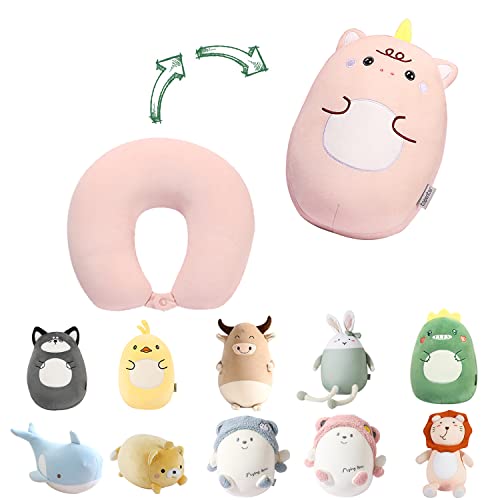 JOYRAVO Almohada de Viaje 2 en 1 para Niños