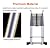 Telesladder Telesladders Multi-Purpose Extendable Ladder Telesladder 12 Ft/ 15 Ft/ 18 Ft/ 20 Ft Long Telescoping Ladder with Hooks, Aluminum Telesextension Ladders for Home Lo/4.6