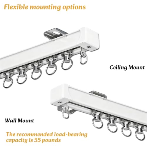 Riel de cortina resistente para techo y pared de 4.2m de largo 4