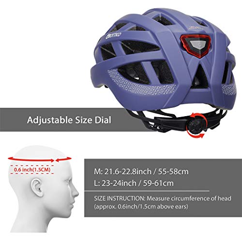 Adult-Men-Women Bike Helmet With Light - Mountain Road Bicycle Helmet With Replacement Pads & Detachable Visor #TOP5