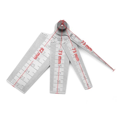 1 Set Taper Gage High Precision,Stainless Steel Wedge Feeler Hole Taper Gauge Ruler with Wedge Design,Welding Taper Inspection Measuring Tool