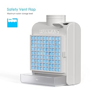 FUNMAS 3-in-1 Indoor Dryer Vent, Stainless Steel Screen Filter, Polyester Filter and Water Drawer System, Upgrade Safety Vent Flap, with 4 Pieces Polyester Filters, For Electric Clothes Dryers