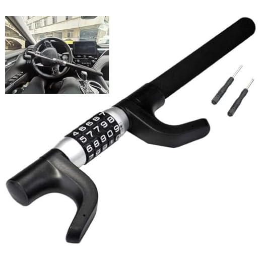 Universal Steering Wheel Lock Keyless Password Code Heavy Duty Security Anti Theft Steel for Vehicle Car Truck Van SUV
