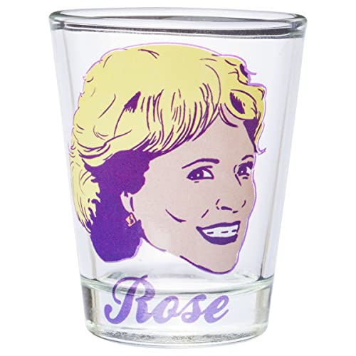 Image of Silver Buffalo Golden Girls Featuring Dorothy, Rose, Blanche, and Sophia 4 Pack Mini Glass Set, 1.5 Ounces
