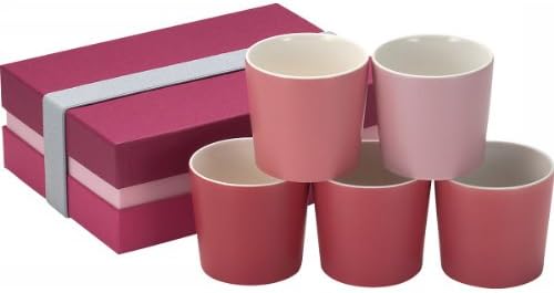 日本陶彩 Nippon Pottery H15843300 Free Cup Set, Gradient (BR), Brown, 10.1 fl oz (300 ml), Pack of 5