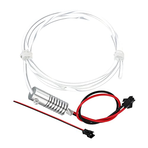 Image of PATIKIL 4mm 1m PMMA Side Glow Fiber Optic Cable Kit, with LED Aluminum Illuminator 12V 1.5W Guide Light Source Decoration for Home DIY Lighting, Cool White
