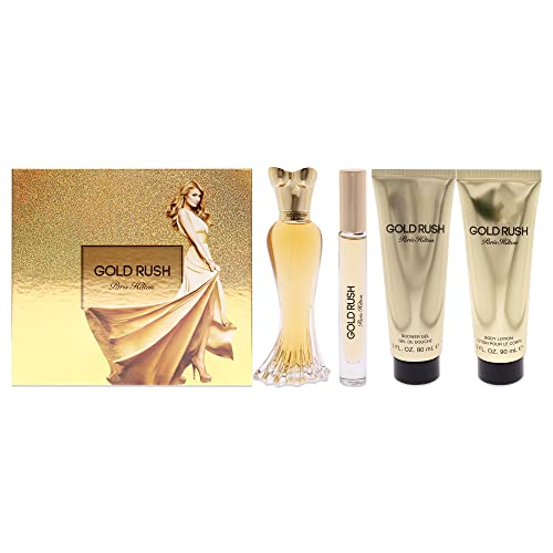 Paris Hilton GOLD RUSH 4 PIECE GIFT SET - 3.4 OZ EAU DE PARFUM NEW for WOMEN