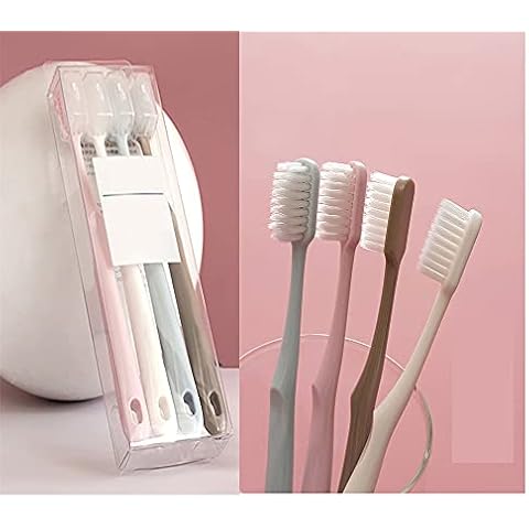 GANMFOYC Medium Family Toothbrush,Soft Toothbrush, Pack of 4, Colors May Vary Cover