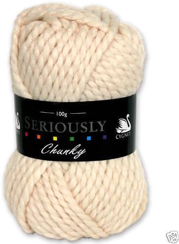 Cygnet SERIOUSLY CHUNKY Knitting Acrylic Yarn / Wool 100g - 288 Cream
