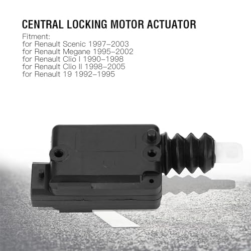 Image of Qiilu Central Locking Motor Door Lock Actuator 2 Pin Door Latch Lock Actuator Motor 7702127213 Fit for Megane Scenic Clio I II 19