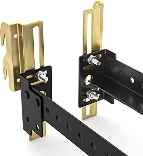 2Pcs 711 Bolt on to Hook on Bed Frame Conversion Brackets with Hardware Hook, Headboard Hook Set,Hook on Bed Frame Brackets Adapter,Hook on Bed Rail - Image 4