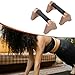 Colaxi 2X Wood Push up Bar Parallettes Bar for Men Women Anti Slip Stable Sturdy Push up Handles Pushup Stands for Home Gym Exercise, Khaki L