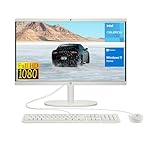 HP 2022 All-in-One Desktop, 21.5" FHD Display, Intel Celeron J4025 Processor, 16GB RAM, 512GB PCIe SSD, Webcam, WiFi, HDMI, RJ-45, Wired Keyboard&Mouse, Windows 11 Home, White