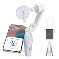 COMITOK MOGO Only for iPhone, Gimbal Stabilizer for iPhone, [MFi Certified] Phone Gimbal with 360 Degree Face Tracking for Video Recording, NFC Pair and Magnetic Mount for iPhone 16 15 Pro Max