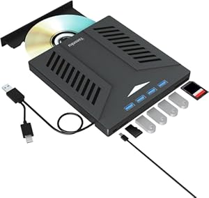 Yaeonku 9-in-1 Externes CD/DVD-Laufwerk
