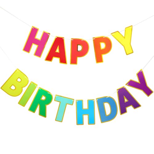 Image of Pre-Strung Happy Birthday Banner - Colorful Party Decorations