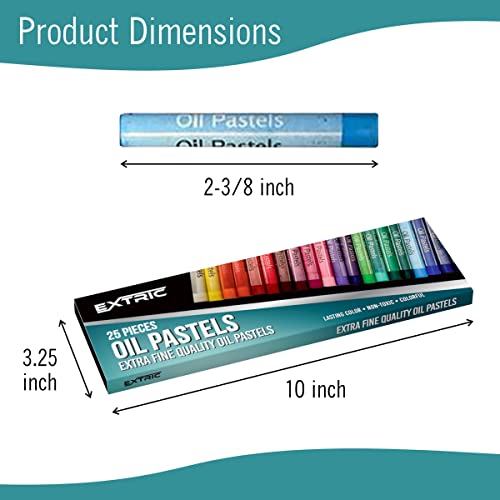 Extric 810106961156 Oil Pastels 25 Colors Count Soft Pastels thumb #2