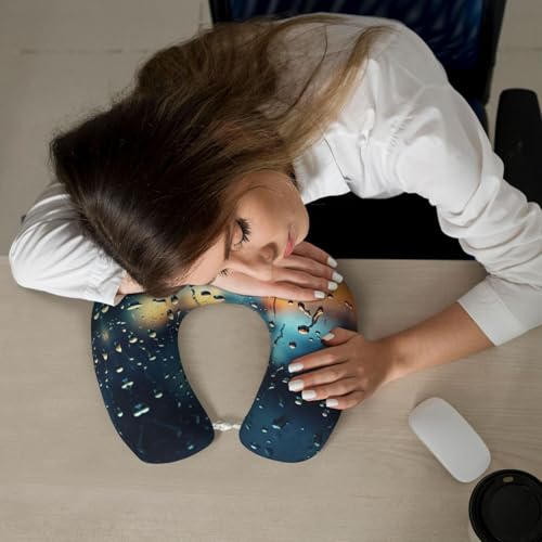 Almohada de viaje con espuma viscoelástica tamaño único miniatura 7