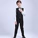 6 Piezas Niños Traje Negro Niños Cumpleaños Graduación Esmoquin Formal Blazer Camisa...