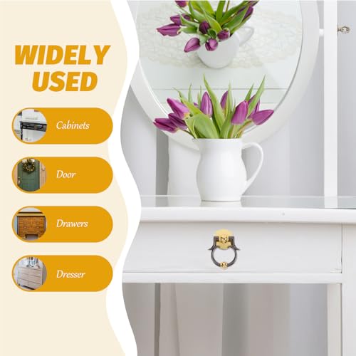 Aldaba de puerta de entrada de aleación de zinc retro y fácil de instalar 8