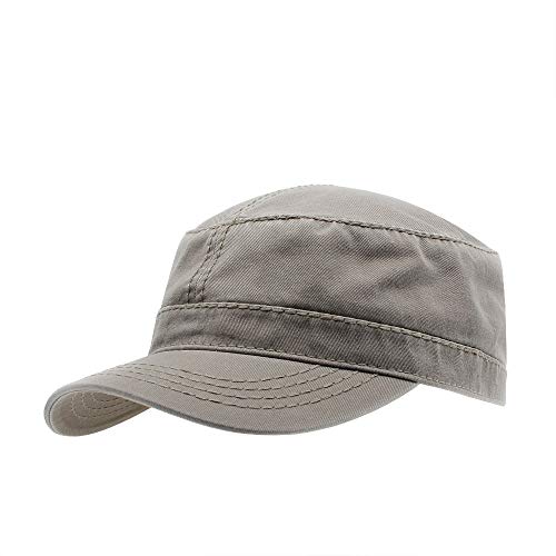 Image of The Vintage Year Heavy Stitching Washed Cotton Cadet Hat - Durable Military Baseball Cap for Men & Women, Outdoor Casual Wear