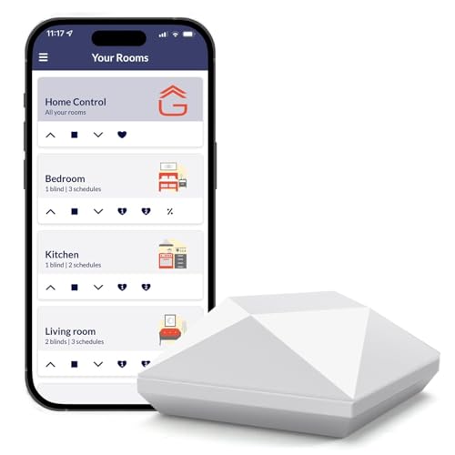 Go Smart Bridge Home Automation Hub for Motorized Blinds Compatible with Alexa, Google Home, IFTTT, Control4, Siri; Remote, App & Voice Control
