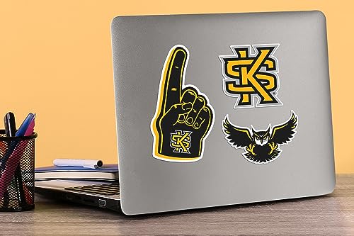 Image of Kennesaw State University 8ct Vinyl Large Deluxe Stickers Variety Pack - Laptop, Water Bottle, Scrapbooking, Tablet, Skateboard, Indoor /Outdoor - Set of 8
