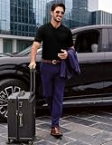 PJ PAUL JONES Men Knit Polo Shirts Short Sleeve Stretch Textured Polo Shirt Lightweight Golf Shirts T Shirt Black L