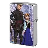 銅製ライターケース アナと雪の女王 ZIPPO兼用 ジッポ交換用外側 オイル電子ライター男女兼用 ファッション 両面プリント 喫煙具 プレゼント ギフト父の日贈り物
