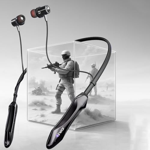 Image of inear DJ M7 Neckband Bluetooth Earphones | Upto 50H Playtime | Magnetic On /Off, ENC for Clear Calls | Water & Dust Resistant, Deep Bass | Fast Charging, Wireless Earphones for Music & Calls | Silver