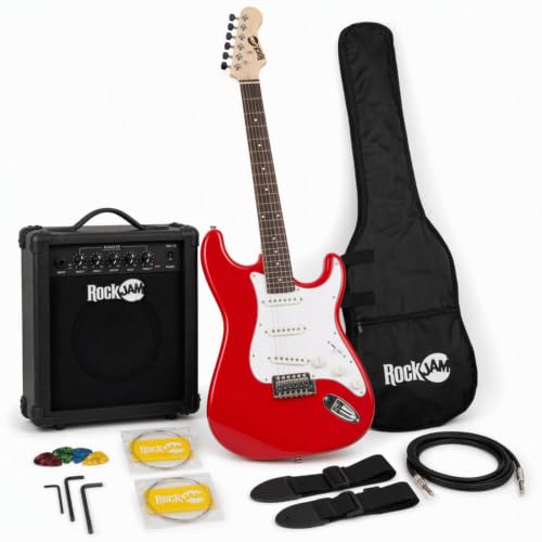 RockJam RJEG02-SK-RD - Kit de guitarra eléctrica