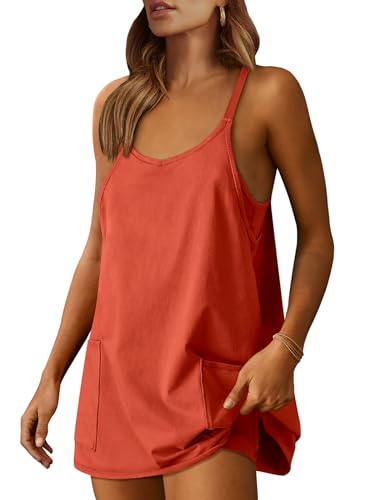 Image of ANRABESS Women Athletic Dress Summer Tennis Workout Active Sports Mini Romper Dress Built in Shorts Travel Vacation Clothes